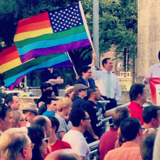 Marriage equality rally at Houston City Hall following the SCOTUS decisions