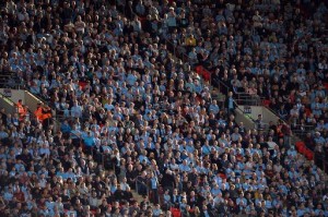 Chelsea fans attend the FA Cup semi-final match between Chelsea and Manchester City. Photo: AFP/Paul Ellis