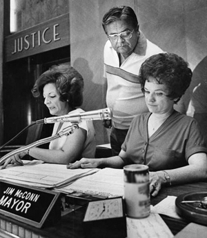 Ready to Repeal: City Secretary Anna Russell (r, in 1978) was present the day Houston’s notorious anti- cross-dressing ordinance was repealed in 1980.