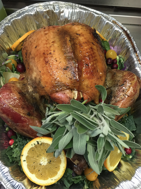 Enjoy a mouth-watering turkey from the Rainbow Lodge.