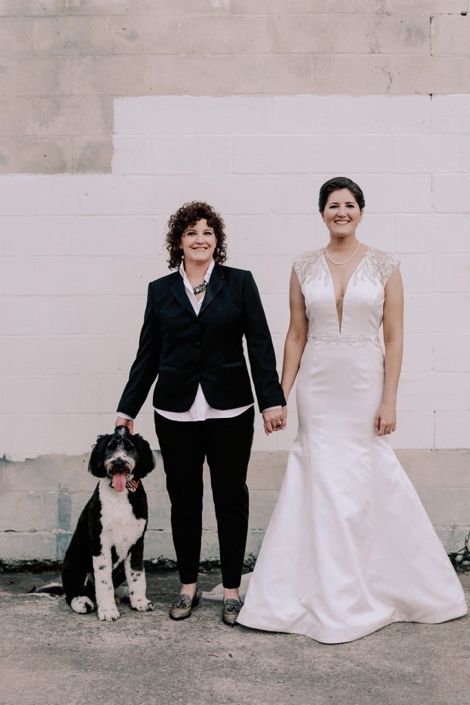 Couple Stephanie and Theresa enlisted A Day to Remember to make their wedding unforgettable. Photo: Joseph West Photography