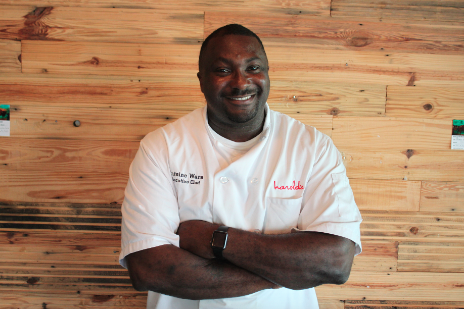 Antoine Ware, executive chef of Harold’s Restaurant, Bar and Terrace.