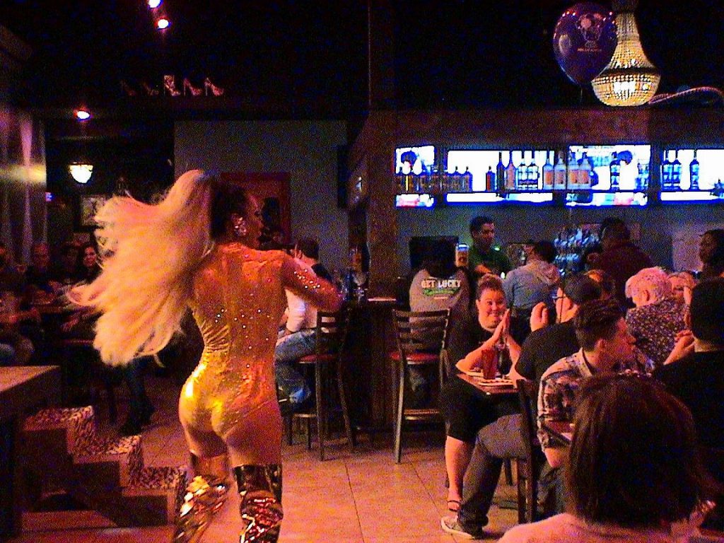 There’s Something About Mary’s: At Hamburger Mary’s, all dishes come with a side of fun. Here, guest performer Amanda Nicole wows customers with a high-energy show.