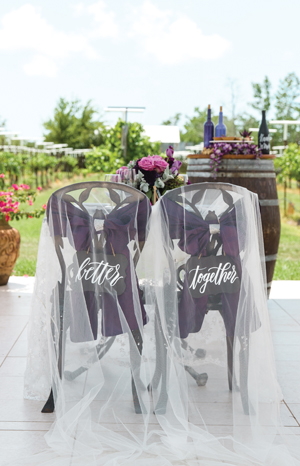 Haak Vineyards & Winery has an outdoor chapel and reception pavilion nestled among three acres of grapevines on a 12-acre estate.