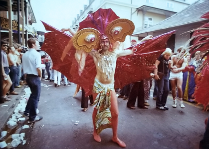 A costume from the French Quarter’s Mardi Gras Day in 1997