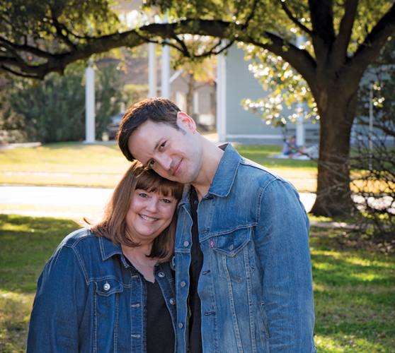 An unlikely pair: since meeting in an AOL chat room years ago, Becky Cochrane (l) and openly gay Timothy Lambert (r) have teamed up to bring gay romantic fiction to a whole new generation. The authors sign copies of their new anthologies at Murder by the Book on February 18. FYI: Lambert is single, an ironic fun fact given that he writes/edits romance stories.