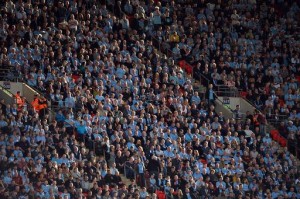 Chelsea fans attend the FA Cup semi-final match between Chelsea and Manchester City. Photo: AFP/Paul Ellis