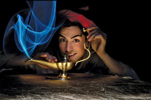 I dream of genie: Aladdin (Joseph Walsh) and his magic lamp. Photo by Amitava Sarkar.