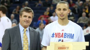 Golden State President and COO Rick Welts (left) became the first openly gay NBA executive when he revealed his sexual orientation in a front page story of The New York Times in May 2011 while with Phoenix. Photo: Kelley L Cox / USA TODAY Sports